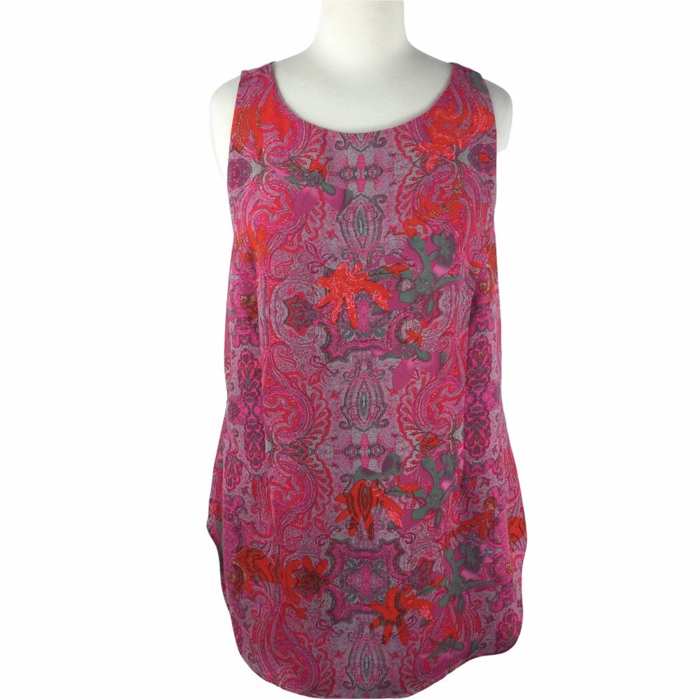 CAbi Pink Paisley Tank - Jubliee - Small